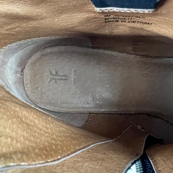 Frye Womens Reina Western Ankle Booties Black Leather Pointy Toe Boots size 9M - Picture 12 of 16